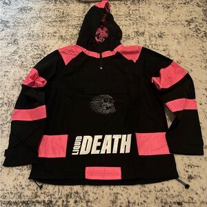 ***Brand New*** Liquid Death Black and Pink windbreaker
